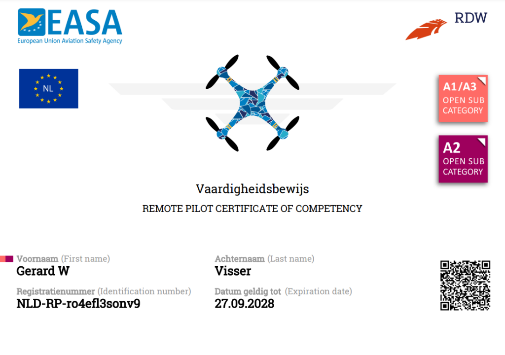 vliegbewijs Gerard W